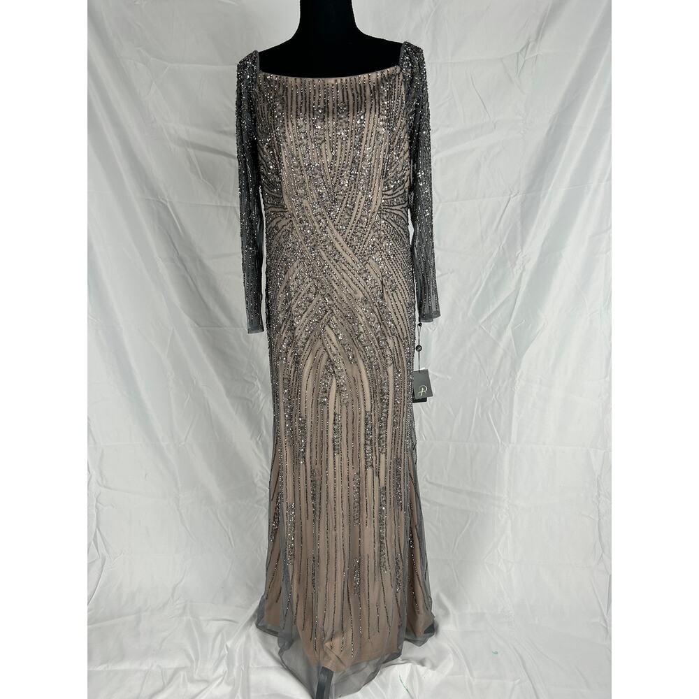 Adrianna Papell NWT Beaded Off-Shoulder Dress, Size 14